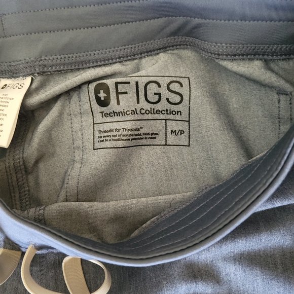 Figs Livingston Scrub Bottom Slate Blue Medium - Picture 5 of 6